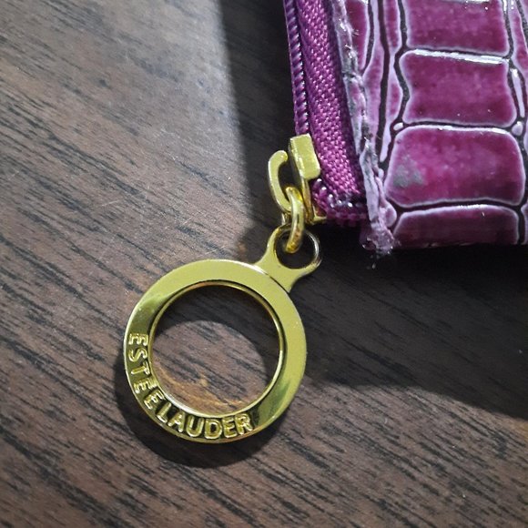 Estée Lauder Large Cosmetic Bag - Purple Alligator - Picture 2 of 3